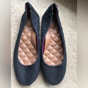 Reef diamond pattern ballet flat black